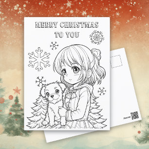 Colour Me Christmas Card for Kids