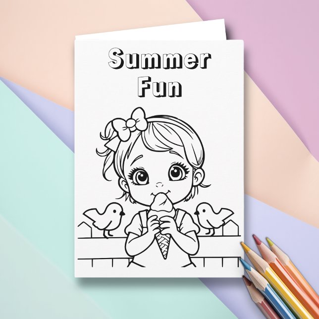 Colour Me | Cute Personalised Kid's  Birthday Card (Creator Uploaded)
