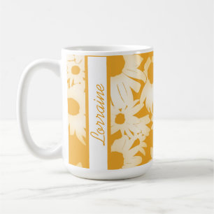 Colour Me Daisies Gold Coffee Mug