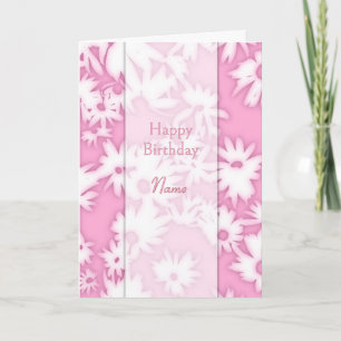 Colour Me Daisies Pink Birthday Card