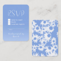 Colour Me Daisies Sky Blue Response Card