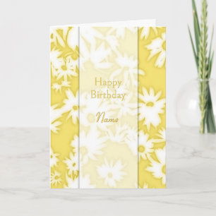 Colour Me Daisies Yellow Birthday Card