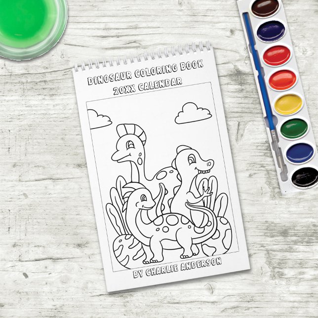 Colour Me Dinosaurs | Kids Colouring Book Calendar (Creator Uploaded)