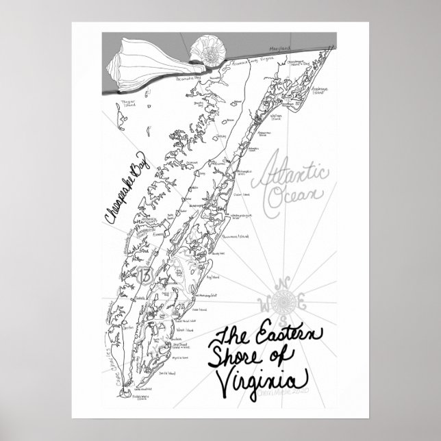 Colour Me ESVA Eastern Shore of Virginia Poster (Front)