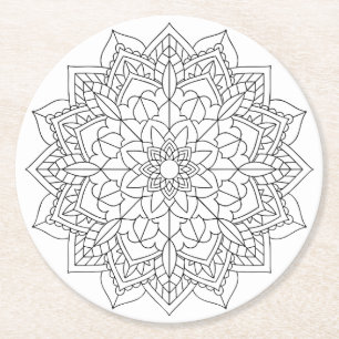 colour me flower coaster
