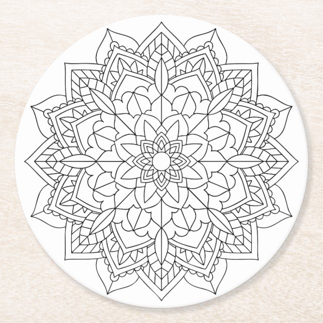 colour me flower coaster (Front)