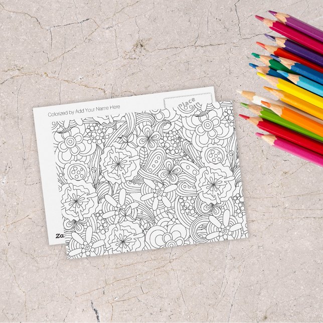 Colour Me In B4 Giving Posey•Custom Postcard (Creator Uploaded)