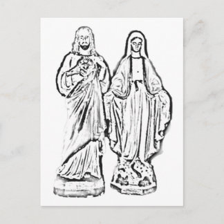 Colour Me! Jesus & Mary Postcard