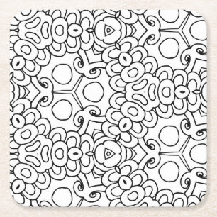 colour me mod flowers coaster