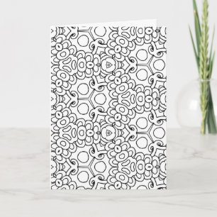 colour me mod flowers greeting card