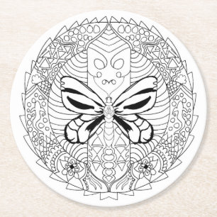 colour me nature butterfly coaster