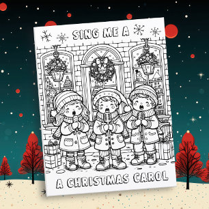 Colour Me Page   Christmas Carolers