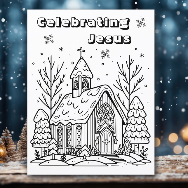 Colour Me Page | Christmas Church (Creator Uploaded)