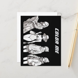 Colour Me Page for Kids   fashion girls