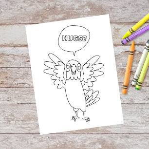 Colour Me Parrot Says Hugs   Activity Cards