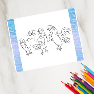 Colour Me Parrot With Friends   Activity Cards