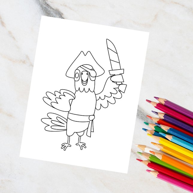 Colour Me Pirate Parrot | Activity Cards (Creator Uploaded)