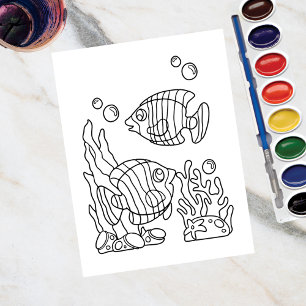 Colour Me Striped Fish Kids Activity Cards