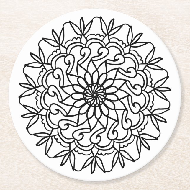colour me sunflower coaster (Front)