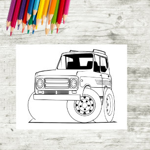 Colour Me Tall SUV   Kids Activity Cards
