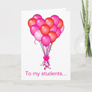Colour Me: Teacher for Students Valentine Holiday Card
