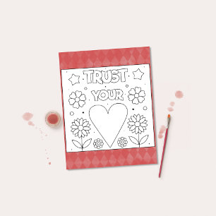 Colour Me Trust Your Heart Activity Cards