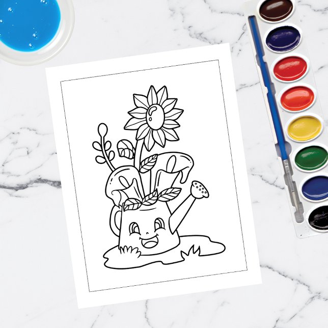 Colour Me Watering Can Sunflowers | Activity Cards (Creator Uploaded)