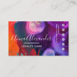 Colour Meditation Orange & Purple Loyalty Card