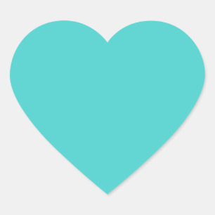 colour medium turquoise heart sticker