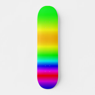 Colour Mix Rainbow  Watercolor Skateboard