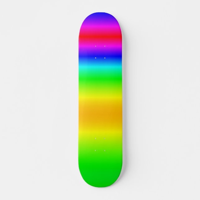 Colour Mix Rainbow  Watercolor Skateboard 5 (Front)
