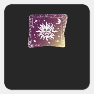 Colour Moon Boho Whimsigothic Gothic Witchy Witch Square Sticker