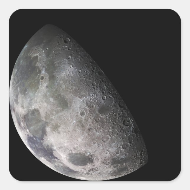 Colour mosaic of the Earth's moon Square Sticker (Front)