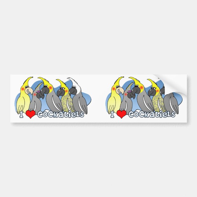 Colour Mutations Cockatiel Bumper Sticker (Front)