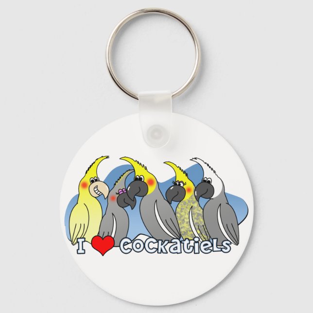 Colour Mutations Cockatiel Keychain (Front)