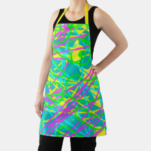 Colour My Dreams Scribble Pattern Expressive Artsy Apron