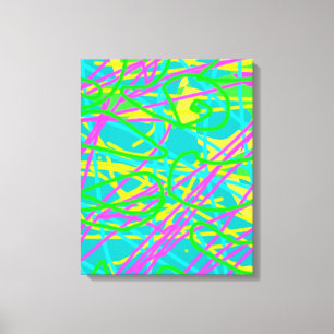 Colour My Dreams Scribble Pattern Expressive Artsy Canvas Print