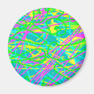 Colour My Dreams Scribble Pattern Expressive Artsy Magnet