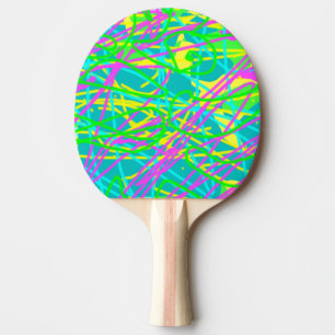 Colour My Dreams Scribble Pattern Expressive Artsy Ping Pong Paddle