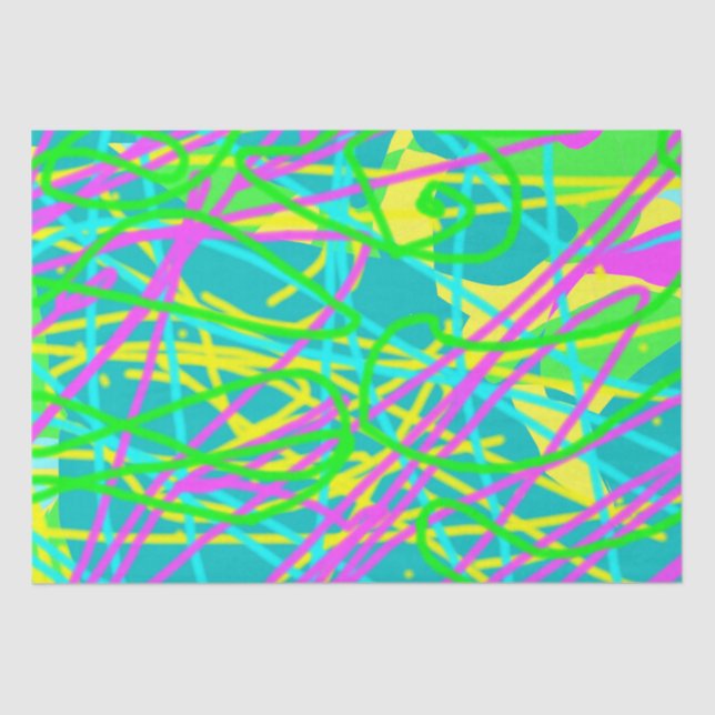 Colour My Dreams Scribble Pattern Expressive Artsy Tissue Paper (Front)