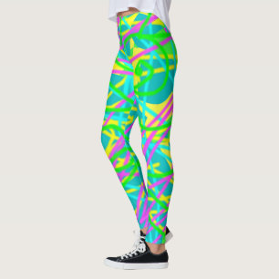 Colour My Dreams Scribble Pattern Expressive  Leggings