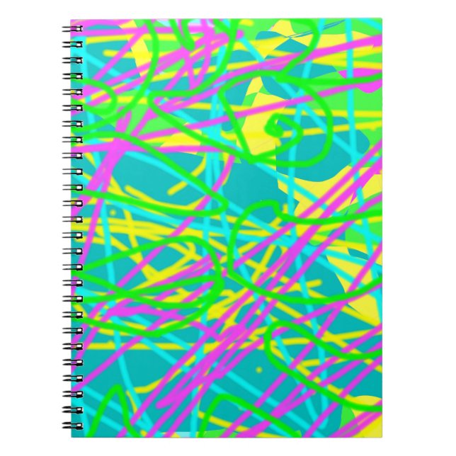 Colour My Dreams Scribble Pattern Expressive  Notebook (Front)