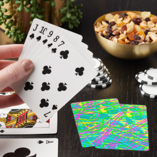 Colour My Dreams Scribble Pattern Expressive Playing Cards