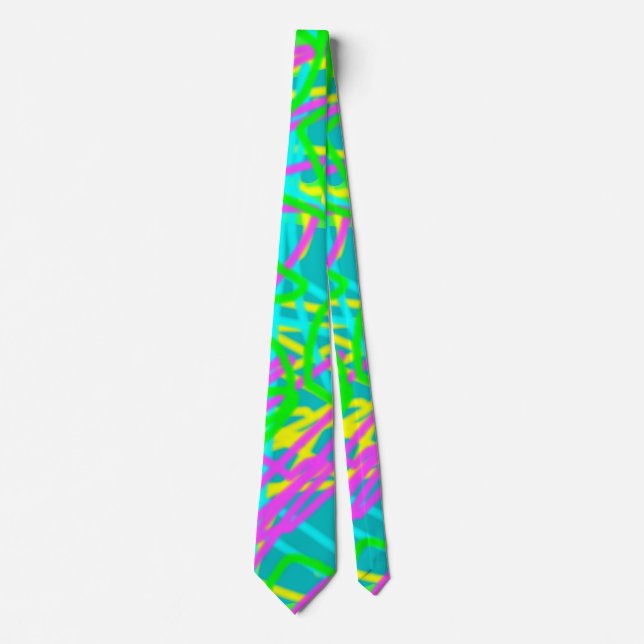Colour My Dreams Scribble Pattern Expressive  Tie (Front)