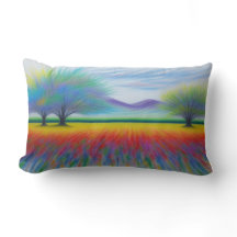 Colour My Fields Throw Pillow