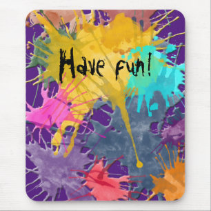 Colour my Life splashes + your backgr. & ideas Mouse Pad