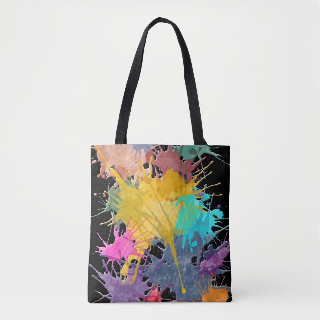 Colour my Life splashes + your backgr. & ideas Tote Bag (Front)