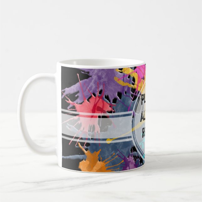 colour my life splashes + your ideas coffee mug (Left)