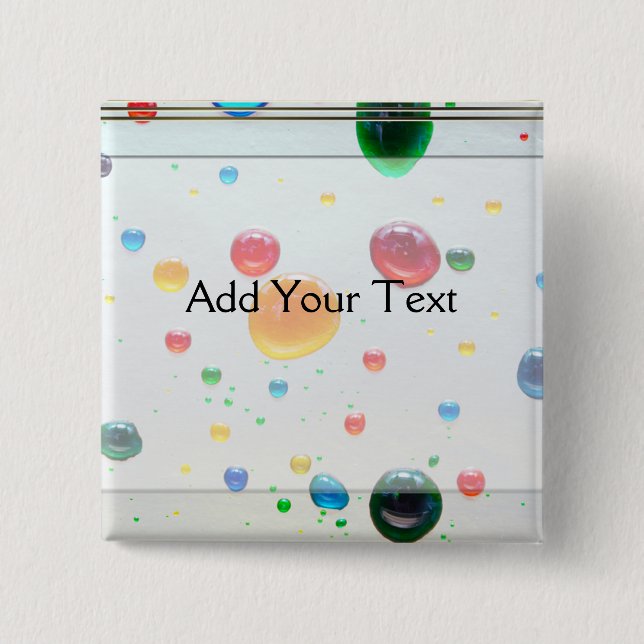 Colour My World Bright Paint Drops 15 Cm Square Badge (Front)