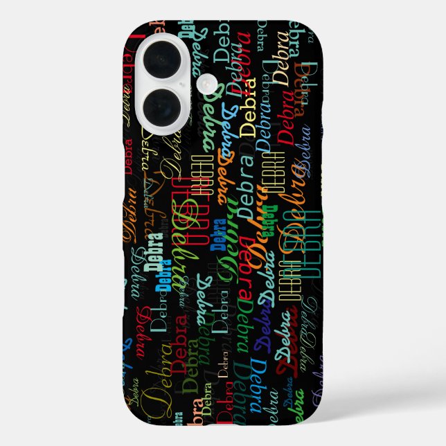 Colour Name All Over . Personalised Black  Case-Mate iPhone Case (Back)